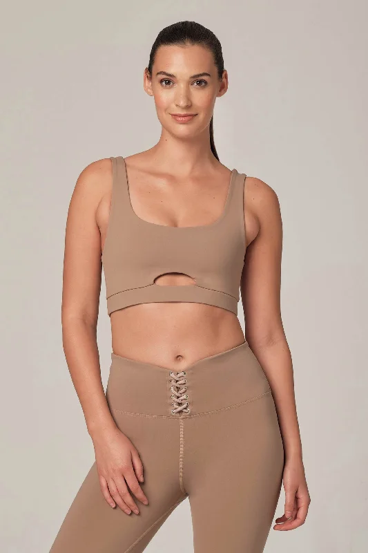 Check It Out Latte-S Sports Bra