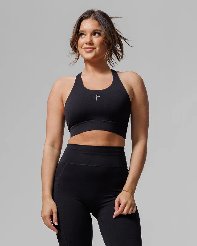 Crossback Sports Bra - Black