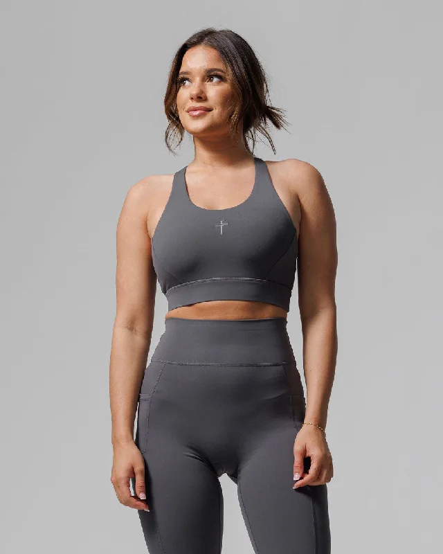 Crossback Sports Bra - Space Grey