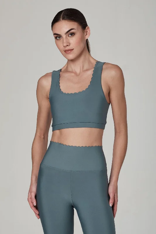 Top Drawer Aquamarine Sports Bra