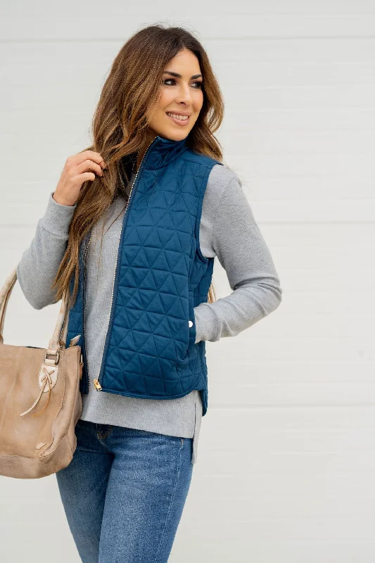 Triangle Quilted Puffer Vest