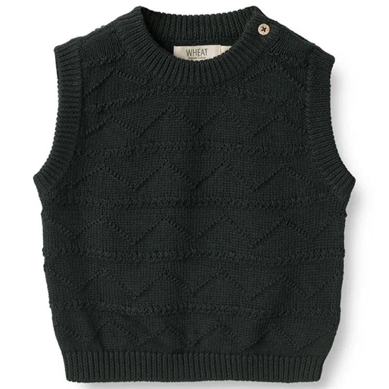 Wheat Navy Bobby Knit Vest