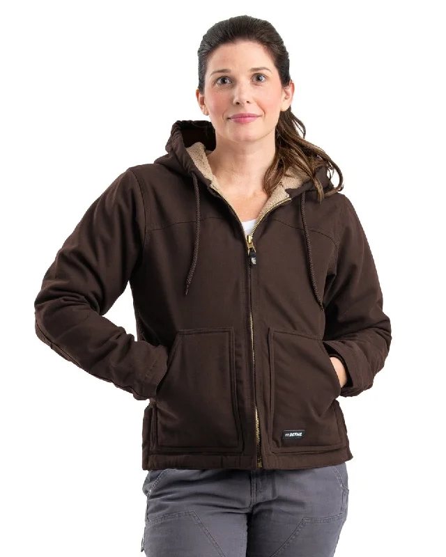 Women's Sherpa-Lined Duck Hooded Jacket