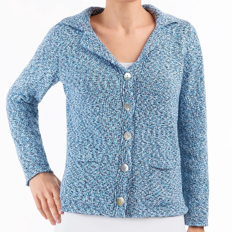 2 Pocket Cardigan in Blue