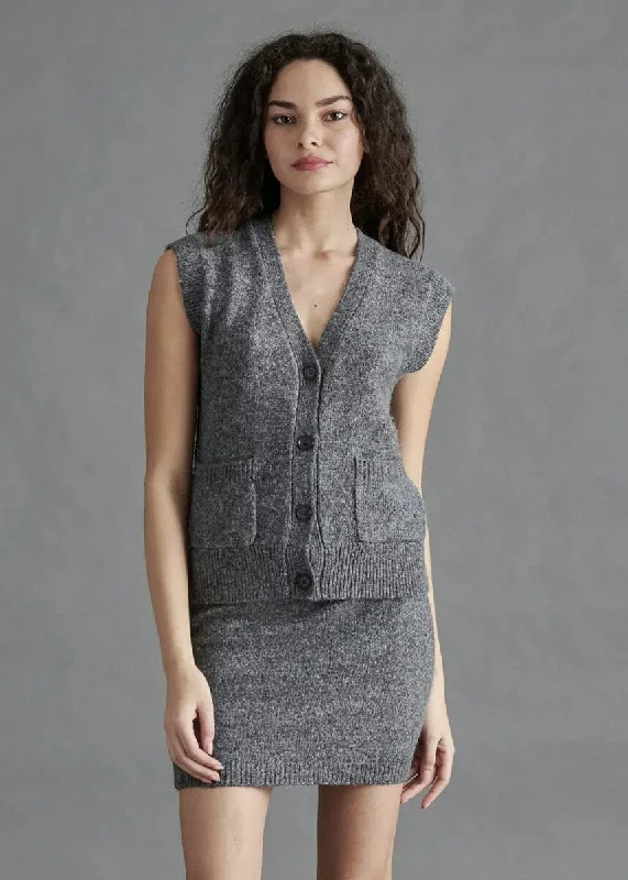 Grayson Sweater Vest - Charcoal Grey