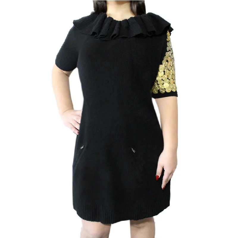 Women's Cowl Neck Party Dress,Black